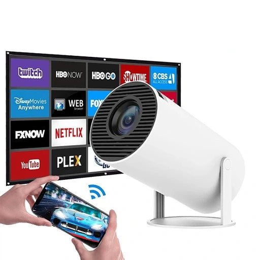 Projektor HY300 Android 11 – Wi-Fi 5GHz, Bluetooth 5.0, obraz 130"